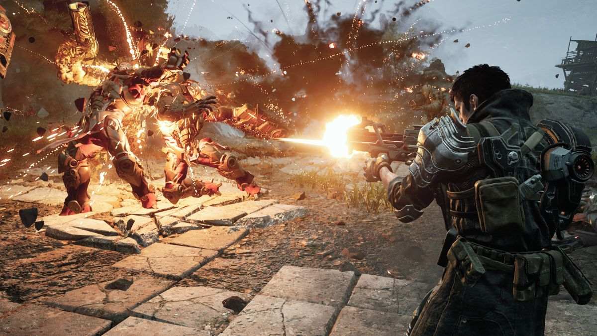 Players in The First Descendant battle monsters.