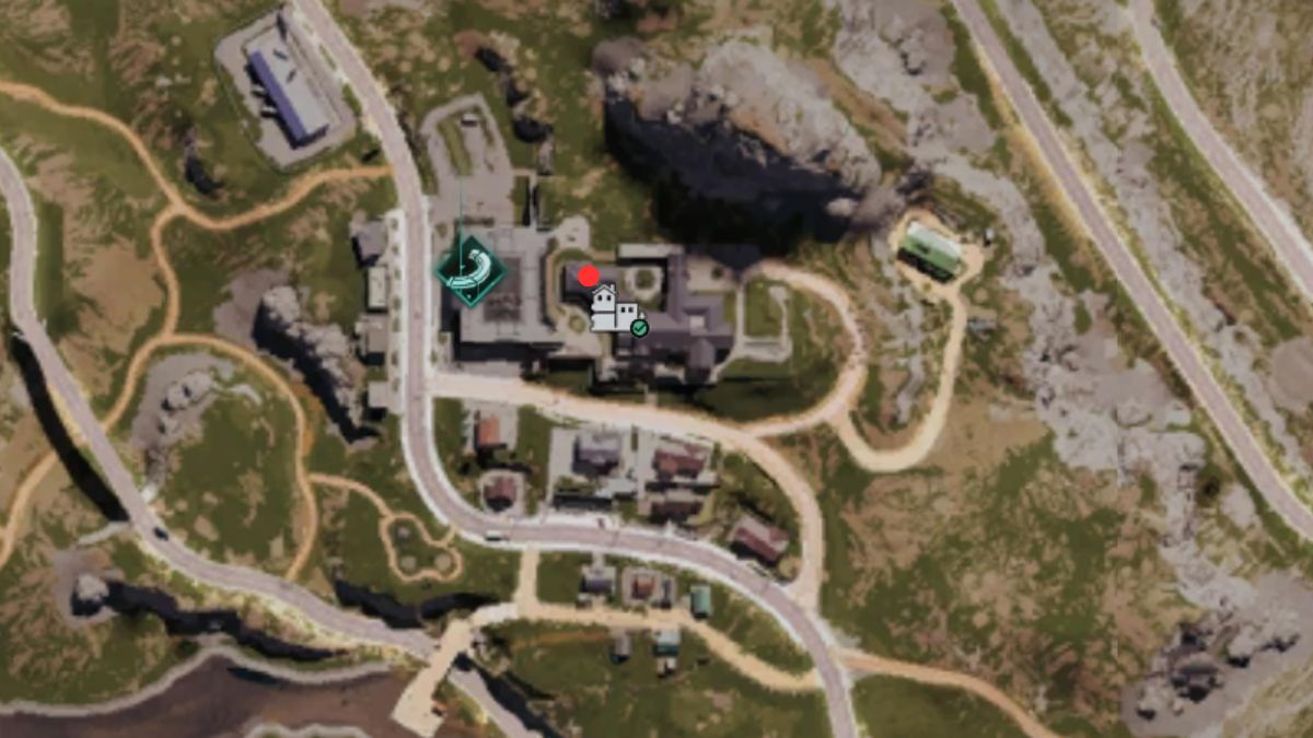 The Mystical Crate location marked on a map at Holt Town in Once Human.