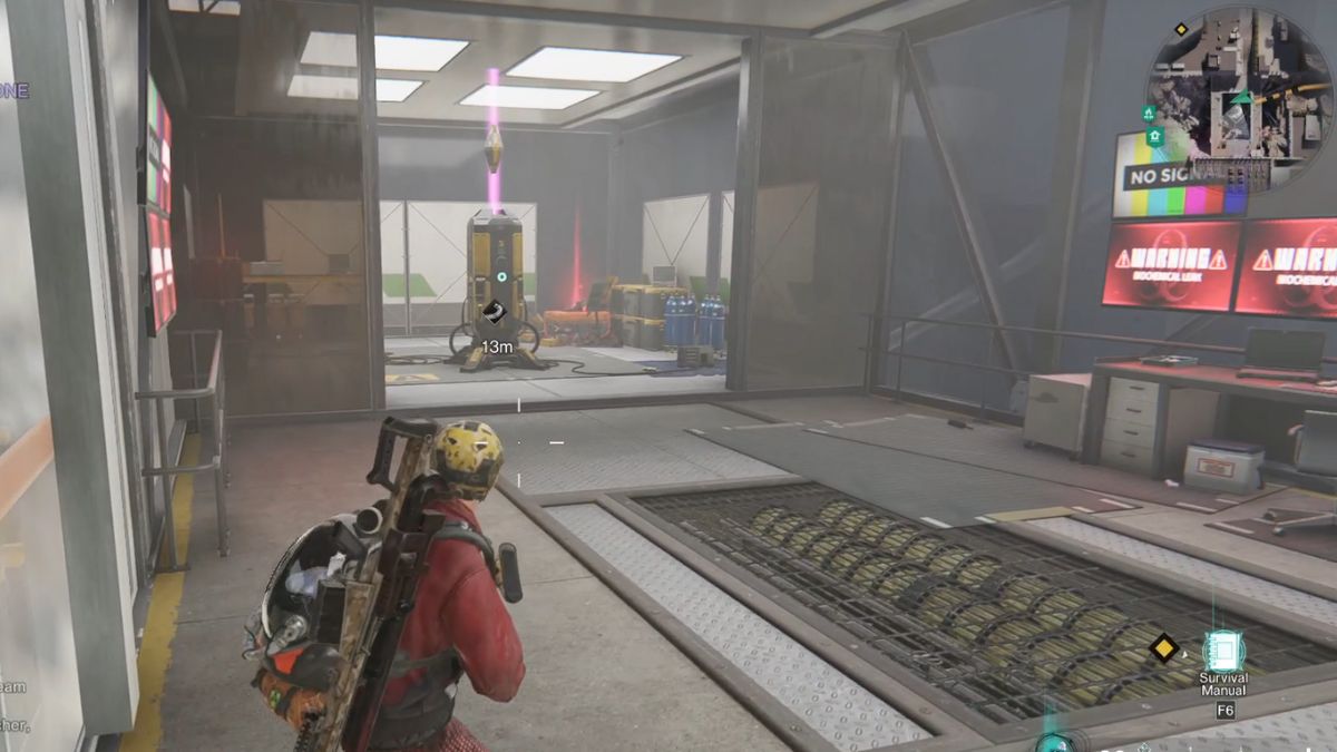 The Mystical Crate at Mirage Monolith sitting beside the Rift Anchor in a small room.