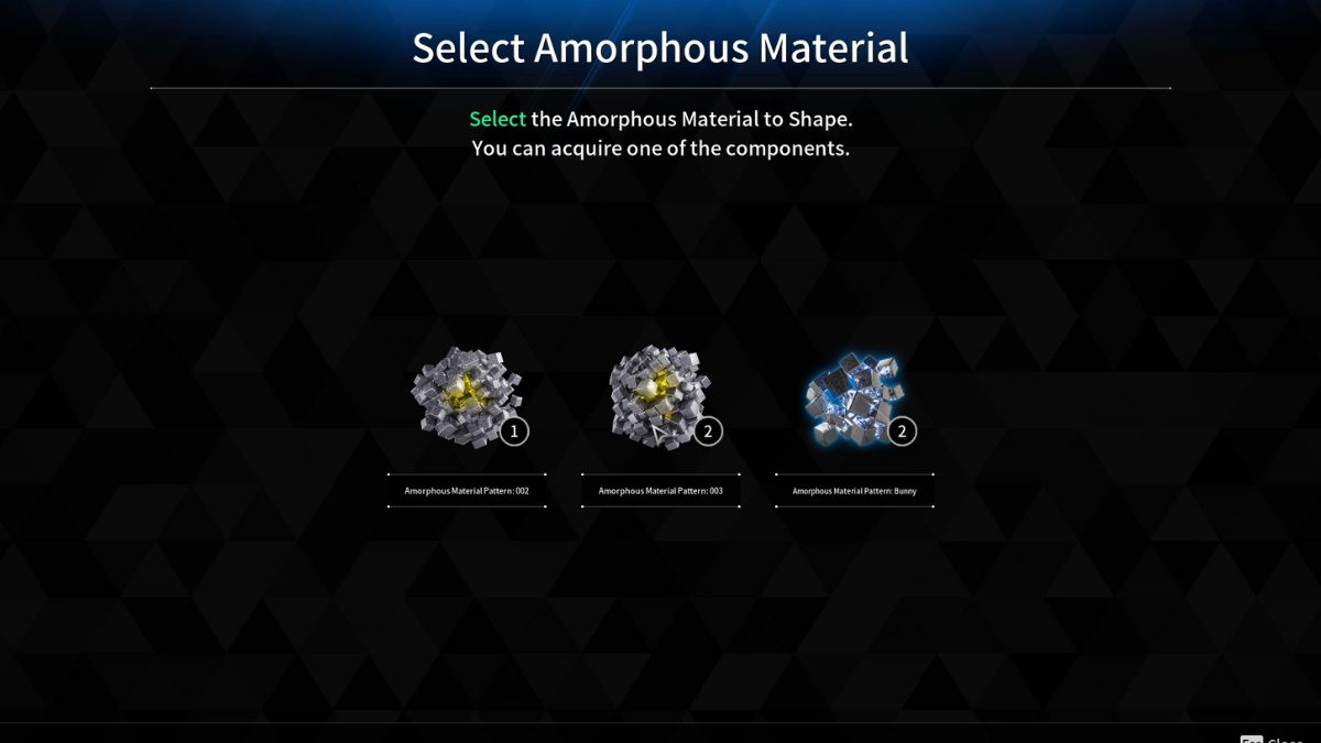 The Amorphous Pattern selection screen after winning an Intercept Battle in The First Descendant.