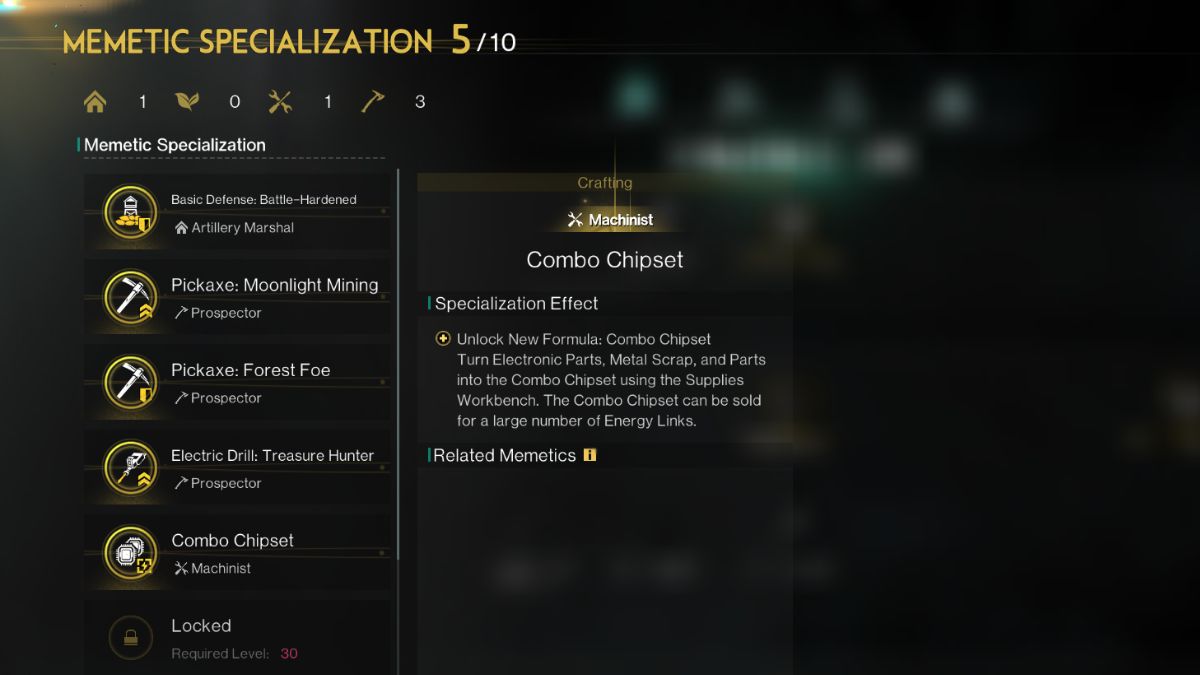 The Combo Chipset Memetic Specialization in Once Human that allows players to make lots of Energy Links.