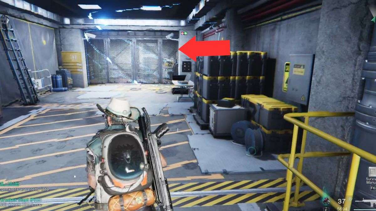 The elevator in Securement Silo EX1 that leads to the next area in the dungeon.
