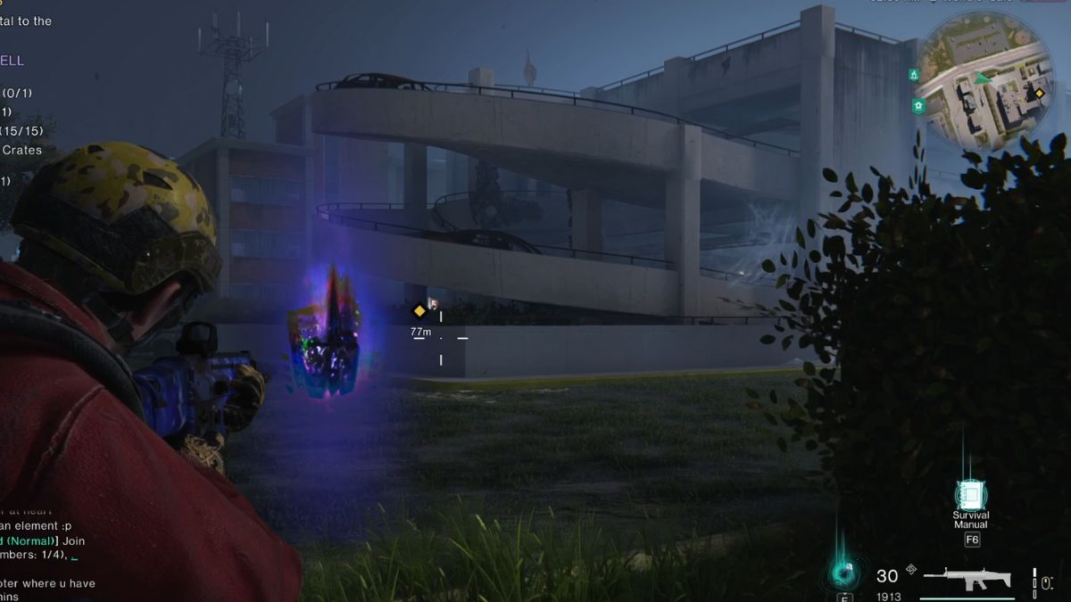 The glowing orb that leads to the hidden Mystical Crate at East Blackfell Junction.