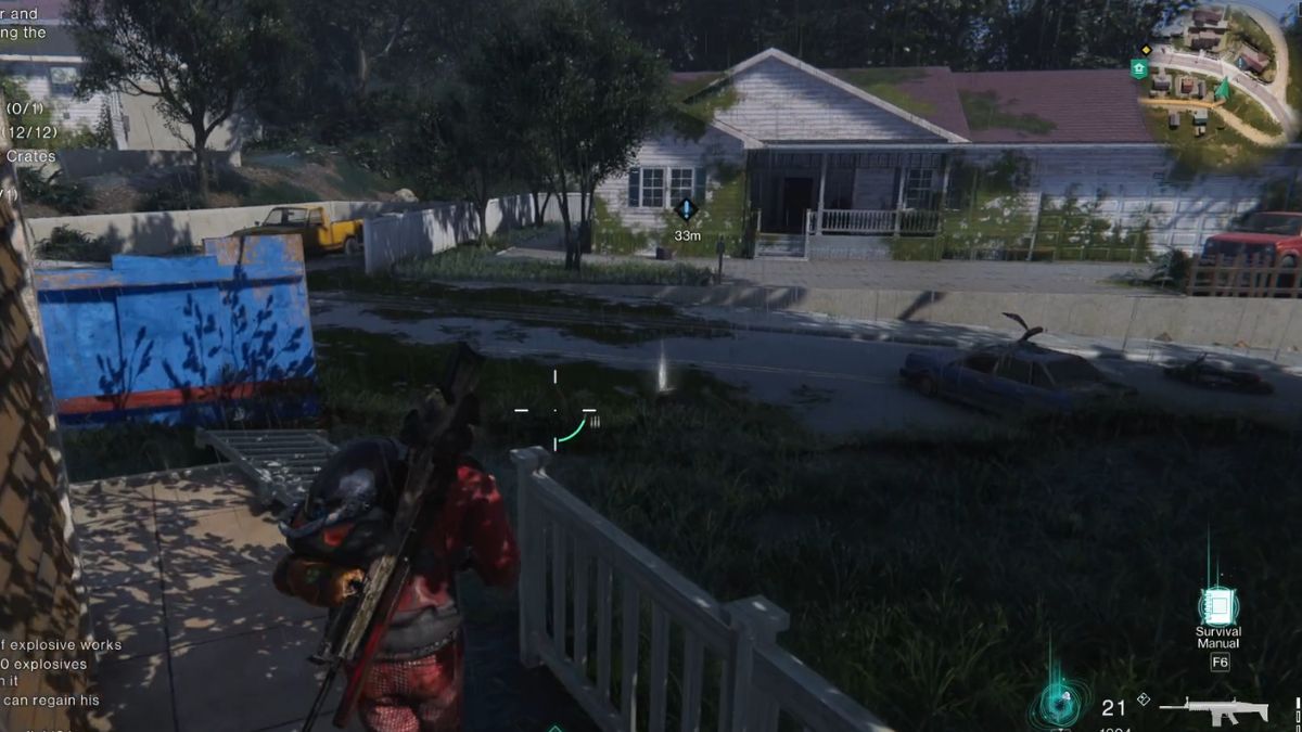 The house with the riddle quest near the main road of Holt Town in Once Human.