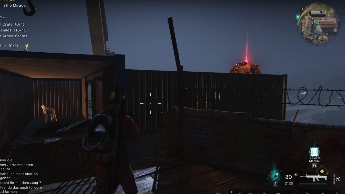 The Mystical Crate at Rippelby on top of a shipping container.