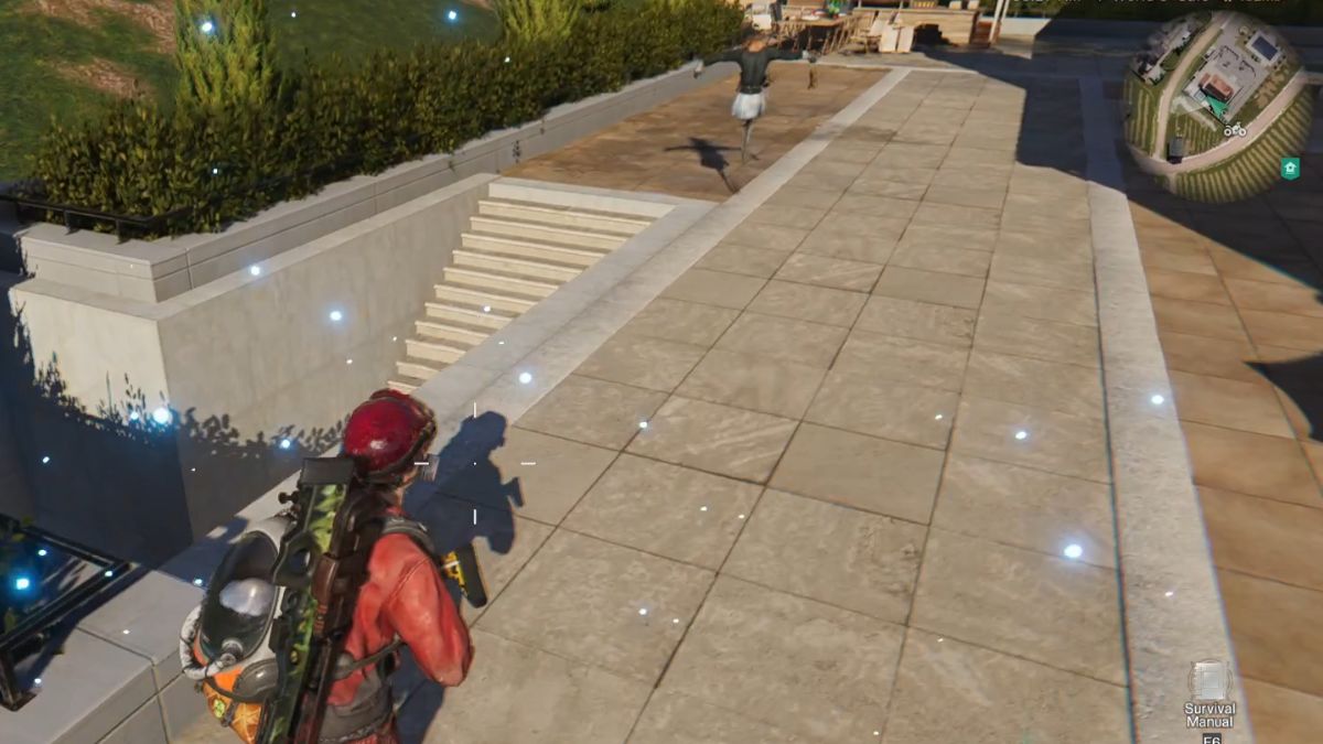 The stairs that lead down to a weapon crate at Evergreen Vineyard.