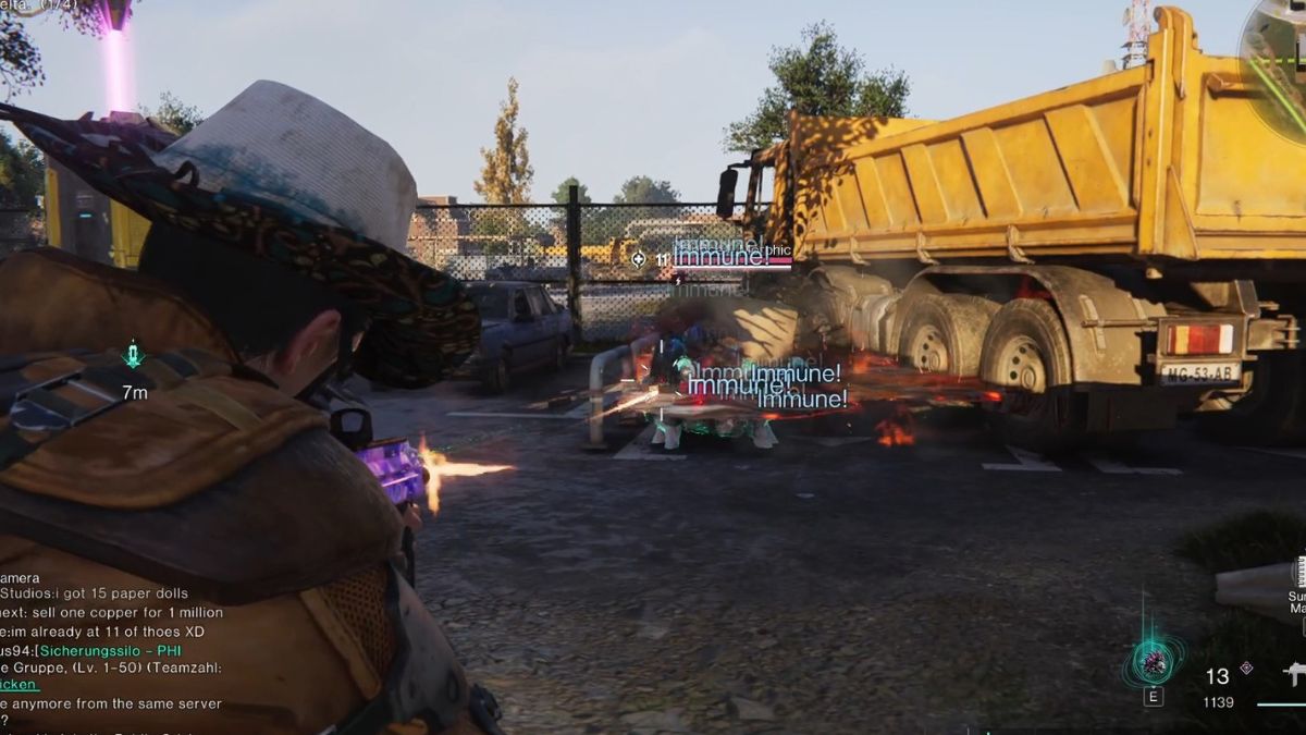 A Player attacks a Balance Morphic Crate in Once Human but can't deal damage to it. 