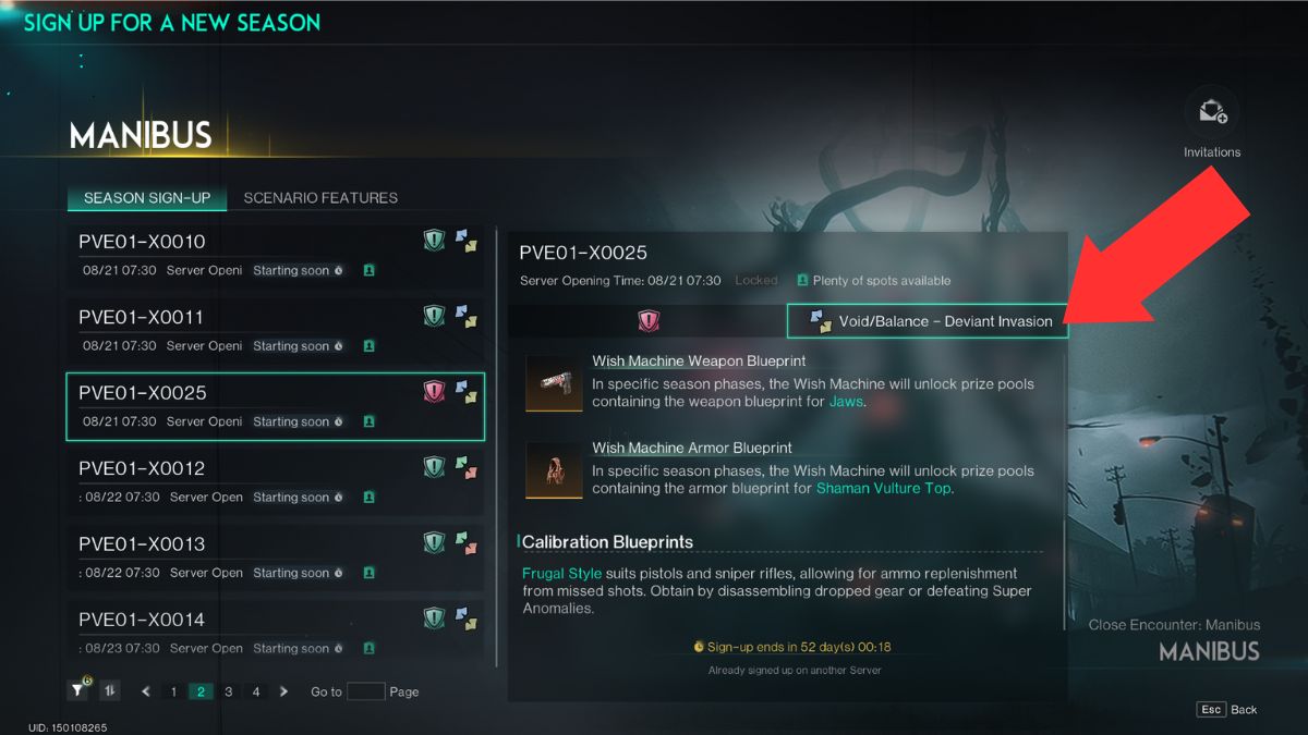 An arrow highlights the season selection screen where you can see blueprints and rewards in new seasons.