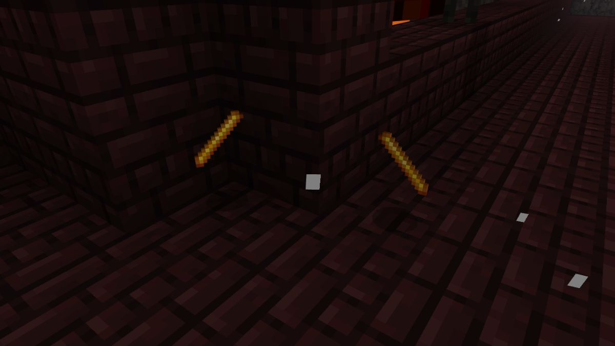 Dropped Blaze Rods, a vital ingredient to make a brewing stand in Minecraft.