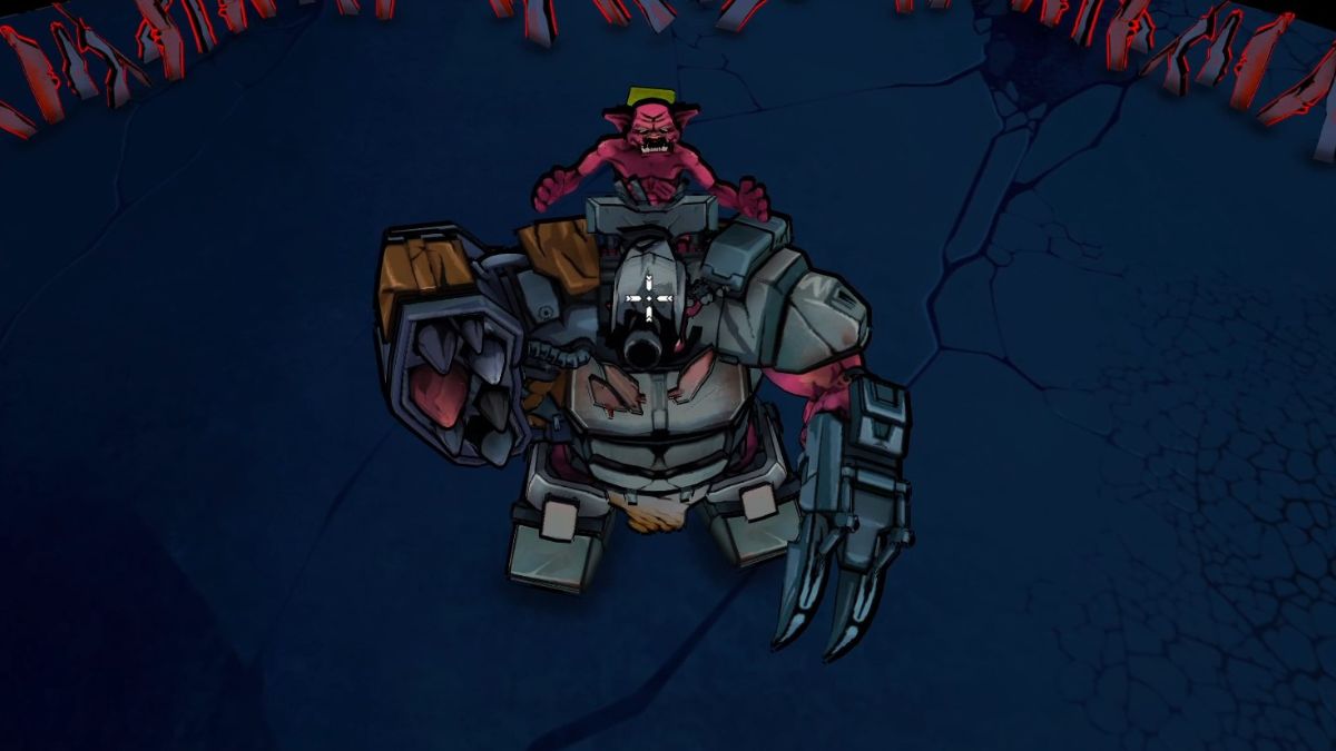 Hugh & Mungus on-screen before the boss battle starts in Defenders of the Omniverse.