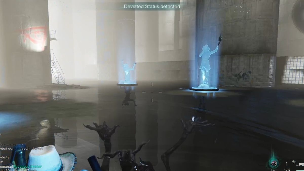 A player solves the statue puzzle in Securement Silo Theta and summons the secret boss.