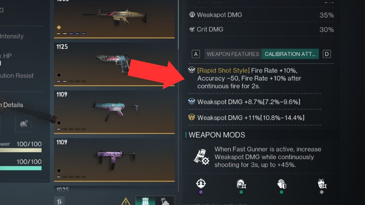 The Rapid Machine Gun calibration on the MG4 Predator, offering a guide to the Fast Gunner build.