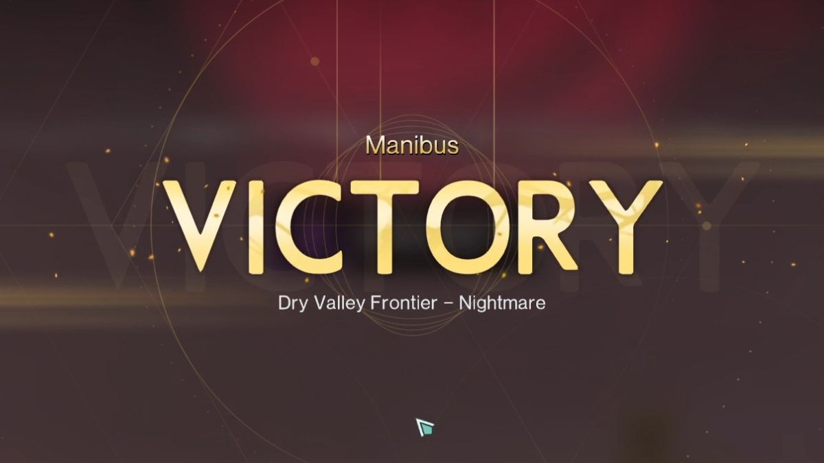 The victory screen after beating the Nightmare Prime War at Dry Valley in Once Human.