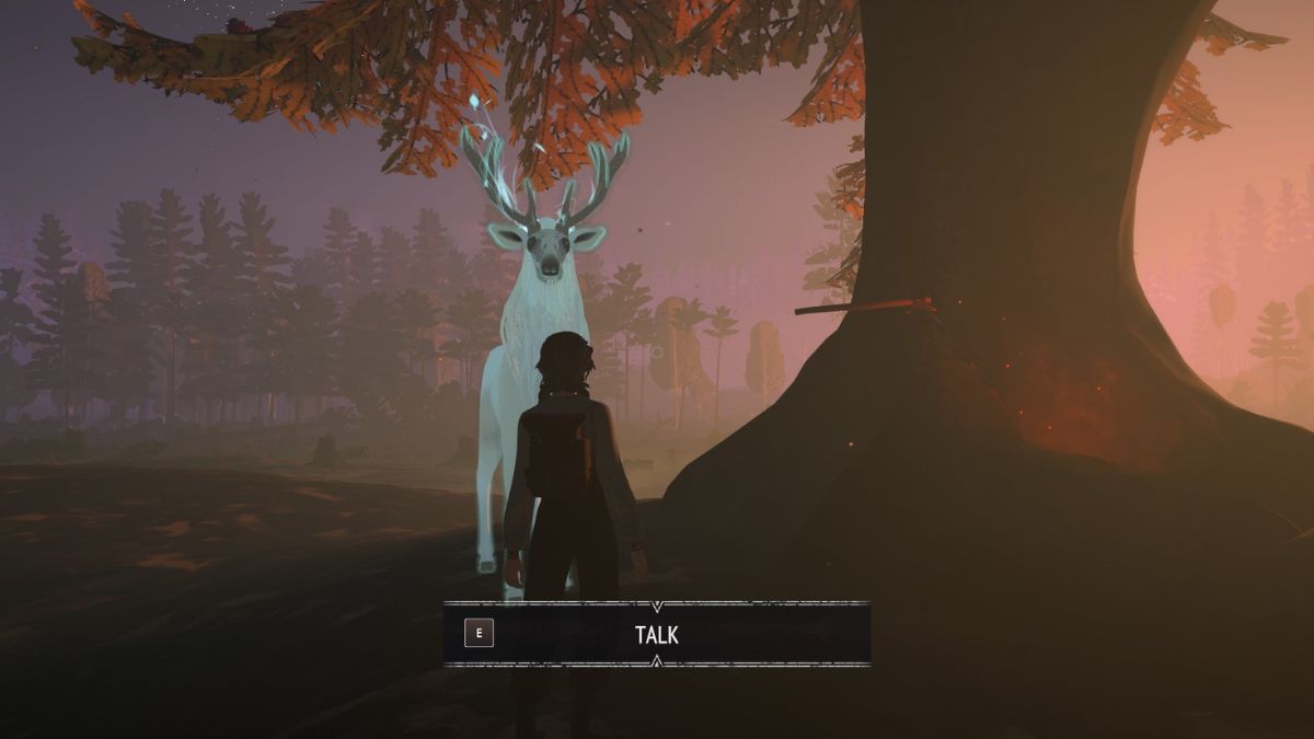 A player speaks to Leshy after all quests have been completed successfully.