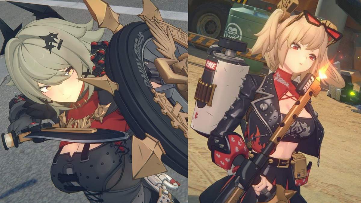 The characters Caesar and Burnice from Zenless Zone Zero in a collage.