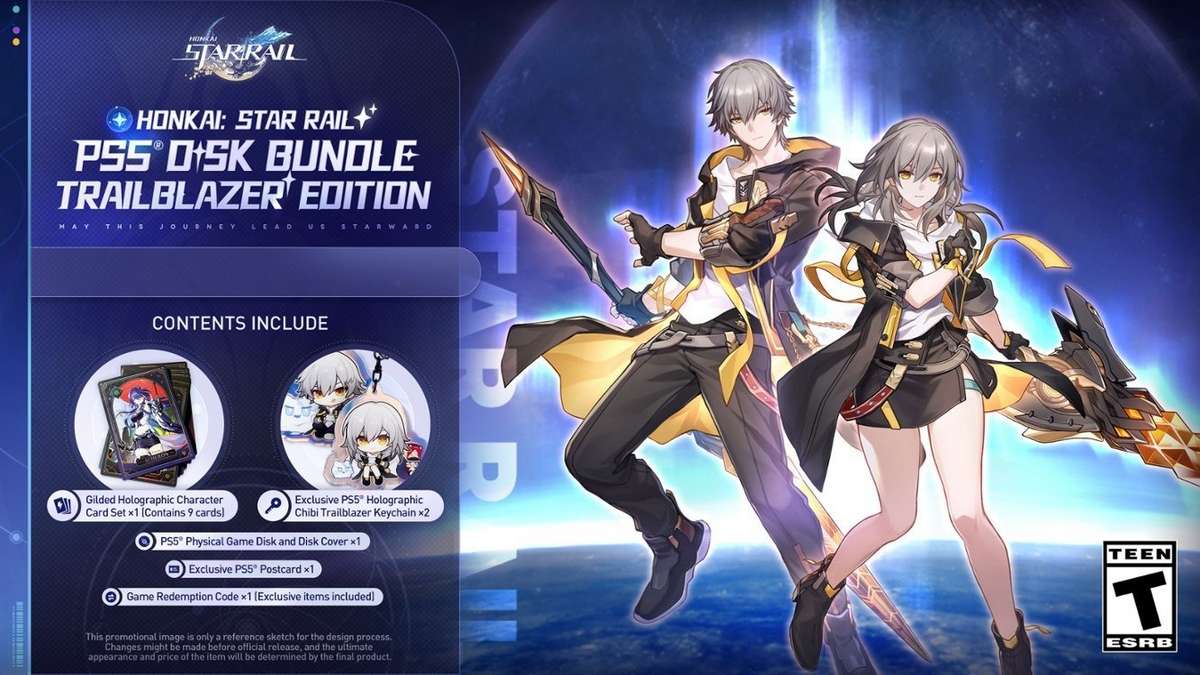 Marketing image of the Honkai: Star Rail Trailblazer Edition for PlayStation 5