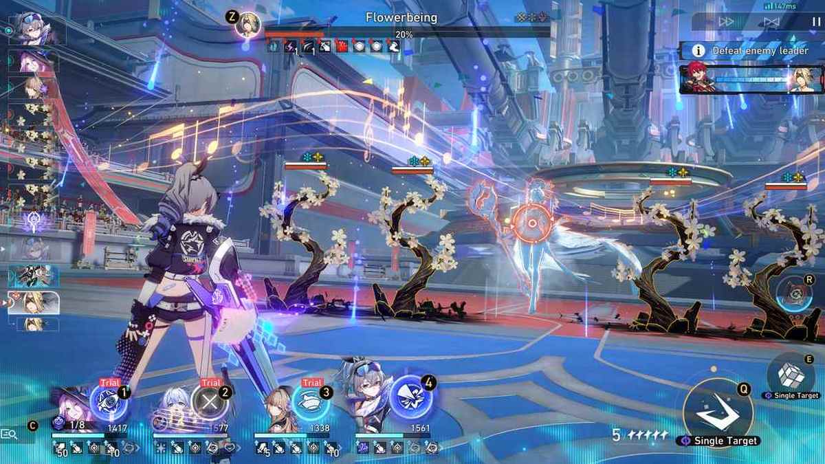 Screenshot showing the Super Hype state in the Luminary Wardance event in Honkai: Star Rail.