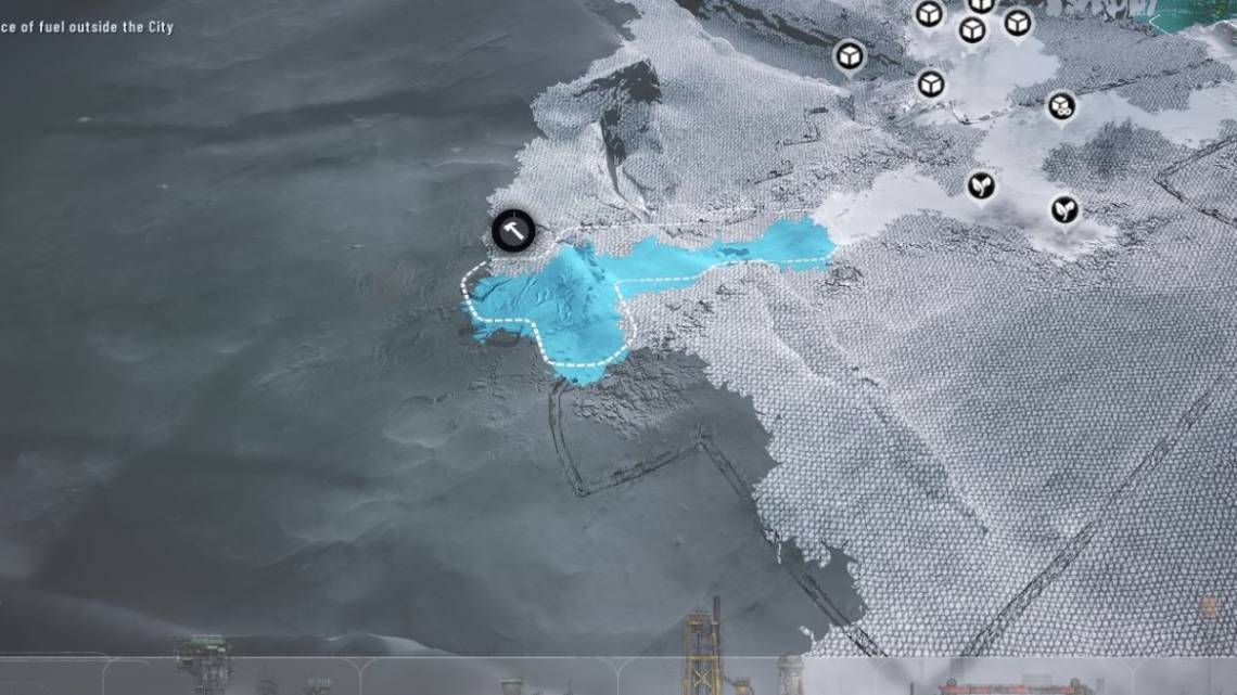 El Distrito Logístico en construcción durante el Capítulo 1 en Frostpunk 2.