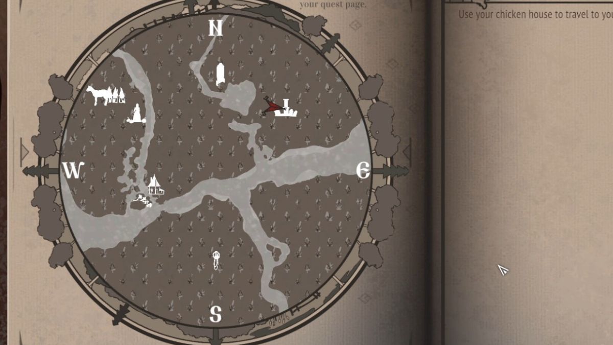 The location of the graveyard in the first area of Reka marked on a map.