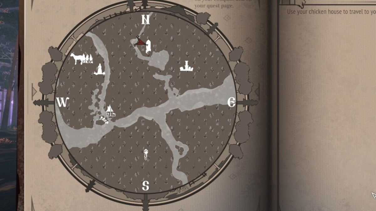 The location of the Gloomy ruin marked on a map of the first area in Reka.