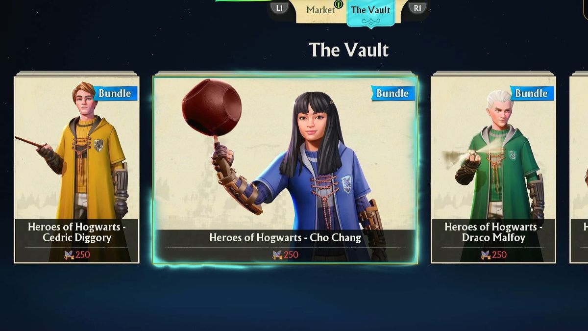 The Vault shop in Harry Potter Quidditch Champions where players can spend Winged Keys for in-game characters.