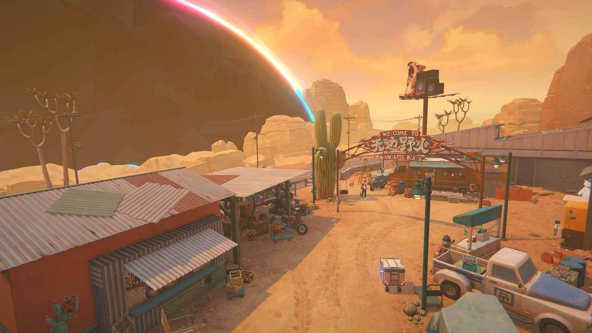 Una zona desértica en Zenless Zone Zero.